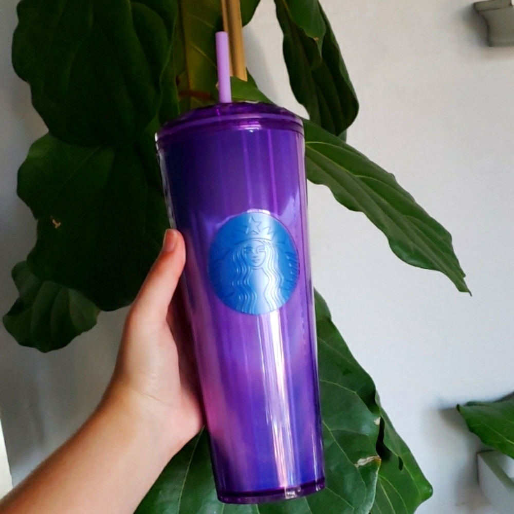 NWT Starbucks Iridescent Purple/Magenta Dome Gem Venti Tumbler